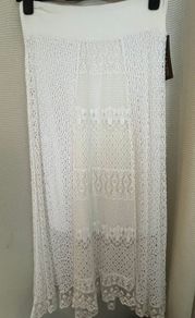 Italian White Crochet Skirt