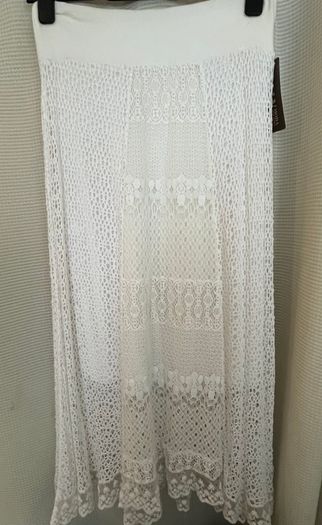 Italian White Crochet Skirt