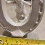 Rare find Cherub  Porcelain Horseshoe as flower vase held with child . Image 5