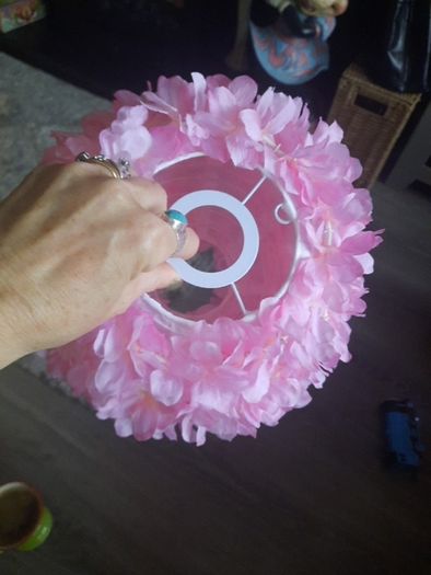 pink flower light shade