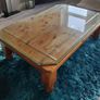 Solid Wood Glass Topped Coffee Table Image 7
