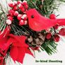 Big Bow with birds Door Decoration Christmas Wreath 11.8 Inch Image 2