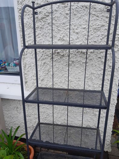 Ikea Lacko outdoor garden metal shelving unit 162cm H x 62cm W