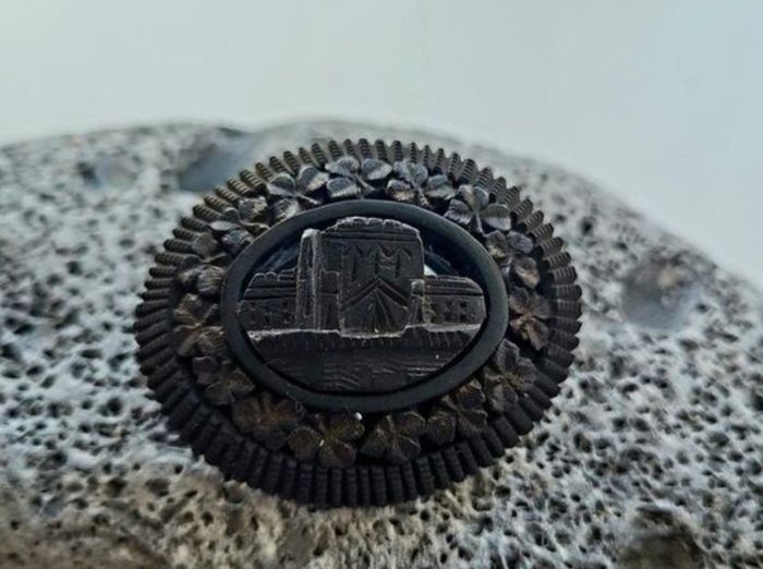 19th Century Irish Bog Oak Brooch