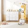 Chest of Drawers for Bedroom with 7 Drawers, Fabric Storage Drawer, Tall White Hallway Storage Unit Image 10