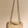 Price drop Primark Quilted Beige Handbag with Gold Chain Image 4