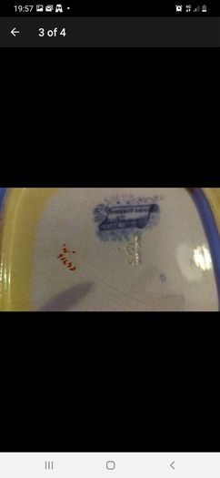 AntiqueAntique Amherest Japan Twin Handled Serving Plate