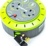 2 Socket Cable Reel | 5m Green Extension Lead | 13A with Thermal Cut Out | Heavy Duty Outdoor Extension Lead Image 6