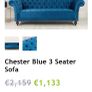 3 seater Chesterfield sofa Image 7
