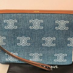 Celine pouch with leather strap