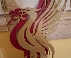 Wood Liverbirds (2) LFC  36" X 22"