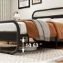 King Size Bed Frame Metal Platform Bed Frame with Wood Headboard Image 5