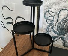 IKEA OLIVBLAD Tiered Plant Stand Black Metal