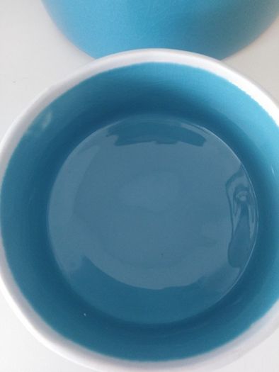 Fabulous Tall Libra Blue Crackle Ceramic Lidded Jar