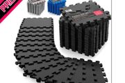 Interlocking Soft Foam Floor Mat - 18 Pieces Protective Gym Flooring Set, Exercise Mats EVA Puzzle Rubber Tiles, Ground Surface Protection Workout Underlay Matting Sports Pool Home Fitness Garage MULTIPLE COLOURS AVAILABLE (FREE POSTAGE)