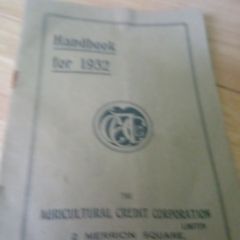 Agriculture Credit corporation Hand Book 1932