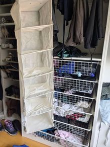 Two Clothes Hanging Organisers
