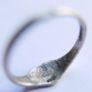 Vintage Sterling Silver 925 Heart Signet Ring adjustable size 1,6g Image 6