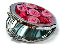 main image for ad Personalised ornate shaped Compact Mirror