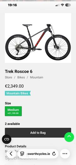 TREK roscoe 6 mountain bike