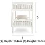 White Wooden Bunk Bed Image 2