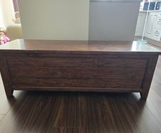 Solid wooden blanket box