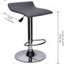 _2 High Height stools Set of 2 Swivel Bar and Kitchen Stool with Footrest Image 4