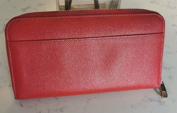 Authentic Vintage Dolce and Gabbana Leather Red wallet.