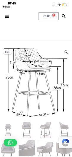3 x bar stools/chairs for kitchen island