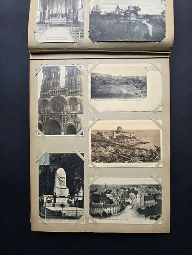 France  Large Vintage Postcard Album approx 500 cards 1900 1940 towns cities landscapes