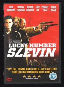 Lucky Number Slevin DVD Movies, staring Josh Hartnett, Morgan Freeman and Sit Bin Kingsley.