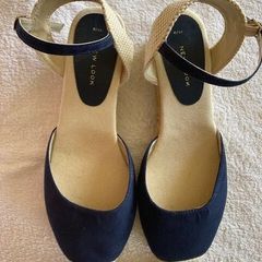 Espadrille Sandals. Low Wedge. EU 41/UK 8. New