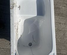 Small Bath with built in seat