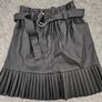 Zara faux leather pleated mini skirt Image 2