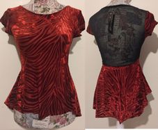 Red Velvet Kiah Top, New With Tags