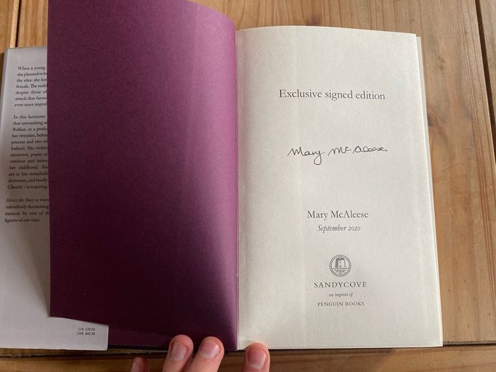 Mary McAleese SIGNED Here's the Story Autograph