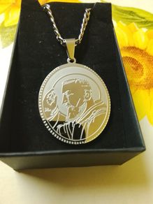 Silver St Padre PIO Blessed Pendant