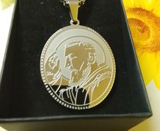 Silver St Padre PIO Blessed Pendant