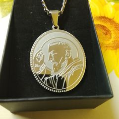 Silver St Padre PIO Blessed Pendant