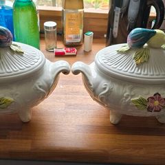 2 soup tureen ceramic