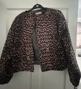 Gallery Denim Print Bomber Jacket