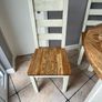 Solid oak expandable dining table and chairs Image 4