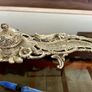 Vintage Art Nouveau Style Inkwell with Pen Tray Ink Pot Insert and Glass Dip Pen Image 10