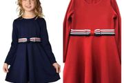 girl's red dress