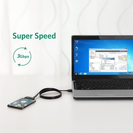 Ugreen Power ESATA (eSATAp) to SATA Cable Dual Power USB 12V 5V Combo to 22 Pin (7Pin + 15Pin) For 2.5"/3.5" HDD/SSD (Brand New/Warranty)