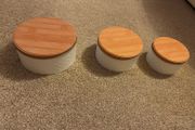 Kitchen storage tins x 3