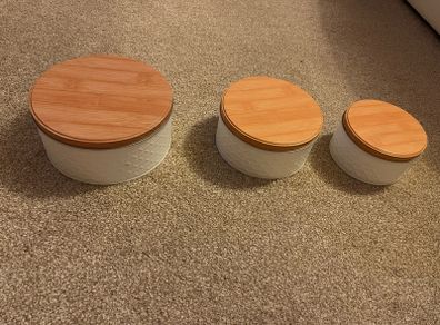 Kitchen storage tins x 3
