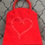 Pillarbox Red Heart Cloth Handbag Image 2
