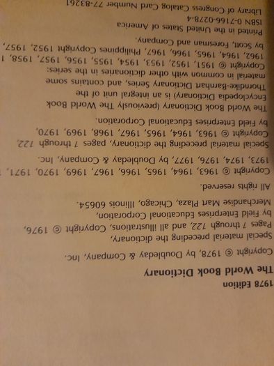 Antique  dictionary, especial edition 1976