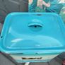 Vintage Enamel bread bin Image 4